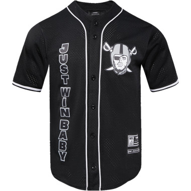 PRO STANDARD LAS VEGAS RAIDERS CLASSIC MESH BUTTON DOWN SHIRT