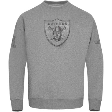 PRO STANDARD LAS VEGAS RAIDERS NEUTRAL DROP SHOULDER FLEECE CREWNECK SWEATSHIRT