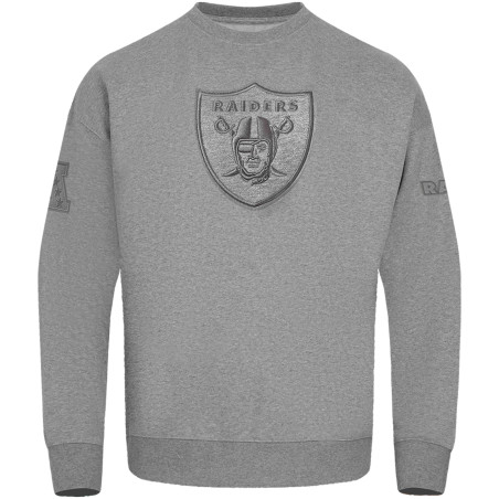 PRO STANDARD LAS VEGAS RAIDERS NEUTRAL DROP SHOULDER FLEECE CREWNECK SWEATSHIRT