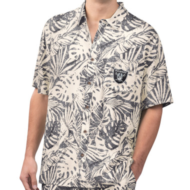 MARGARITAVILLE SAND WASHED MONSTERA PRINT PARTY SHIRT