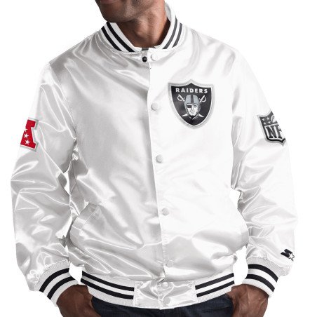 STARTER 2024 WHITE FILL SATIN JACKET