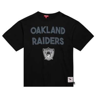 MITCHELL & NESS OAKLAND RAIDERS WOMEN'S LOGO BOYFRIEND TEE 2.0