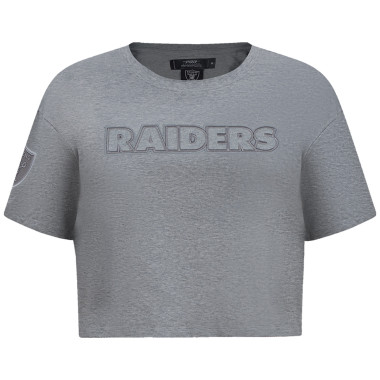 PRO STANDARD LAS VEGAS RAIDERS WOMENS NEUTRAL SHORT SLEEVE BOXY TEE