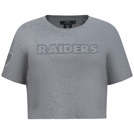 PRO STANDARD LAS VEGAS RAIDERS WOMENS NEUTRAL SHORT SLEEVE BOXY TEE