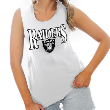 RAIDERS WOMENS WHITE TANK