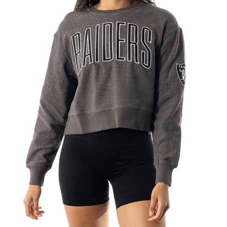 LAS VEGAS RAIDERS WOMENS RIBBED CREW TOP
