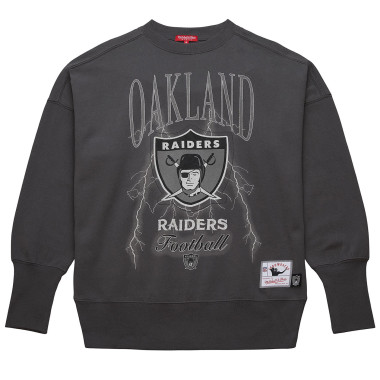 MITCHELL & NESS OAKLAND RAIDERS WOMENS 4.0 LOGO CREW NECK SWEATSHIRT