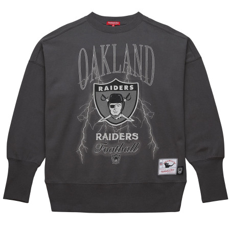 MITCHELL & NESS OAKLAND RAIDERS WOMENS 4.0 LOGO CREW NECK SWEATSHIRT