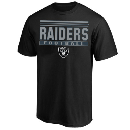 RAIDERS BIG & TALL SHORT SLEEVE BLACK POP STACK PRINT TEE